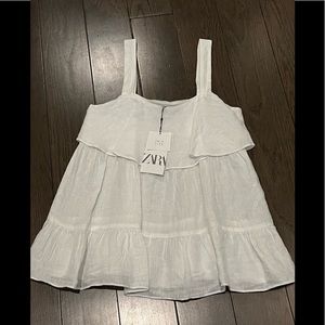 Zara linen babydoll tank